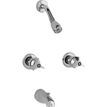 2.5 GPM Tub and Shower Trim Package with Single Function Shower Head and Diverting Tub Spout Less Valve
