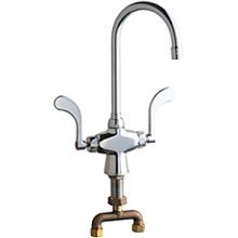 Commercial Grade Single Hole Kitchen Faucet with Wrist Blade Handles