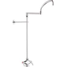 Deck Mounted Pot Filler Faucet with Lever Handles and 21-1/4" Full-Flow Swing Spout