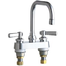 Commercial Grade Centerset Laundry / Service Faucet with Lever Handles - 4" Faucet Centers