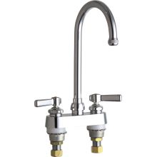 Commercial Grade High Arch Kitchen Faucet with Lever Handles - 4" Faucet Centers