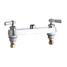 Commercial Grade Kitchen Faucet with 8" Faucet Centers and Lever Handles - Less Spout