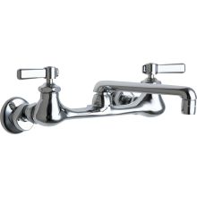 Wall Mounted Pot Filler Faucet with Lever Handles and 6" Full-Flow Swing Spout