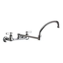 Wall Mounted Pot Filler Faucet with Lever Handles and 21-1/4" Full-Flow Swing Spout