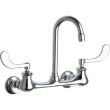 2.2 GPM Double Handle Wall Mounted Service Sink Faucet with 8" Faucet Centers