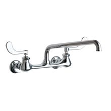 Wall Mounted Utility / Service Faucet with Wrist Blade Handles - Commercial Grade