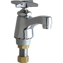 Single Supply Cold Water Basin Faucet with Cross Handle - Single Hole Installation
