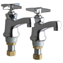 Single Supply Hot / Cold Water Basin Faucet with Cross Handle - Single Hole Installation