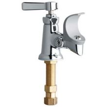 Drinking Fountain Faucet with Anti-Microbial Flexible Projector Head and Self-Closing Lever Handle