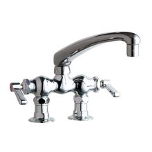 Deck Mounted Service Sink Faucet with Lever Handles and 8" Full-Flow Swing Spout