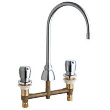 Commercial Grade High Arch Kitchen Faucet with Knob Handles - 8" Faucet Centers (Eco-Friendly Flow Rate)