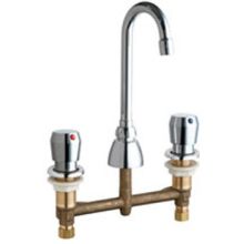 Commercial Grade High Arch Bathroom Faucet with Knob Handles - 8" Faucet Centers