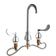 Commercial Grade High Arch Bathroom Faucet with Wrist Blade Handles - 8" Faucet Centers (Eco-Friendly Flow Rate)