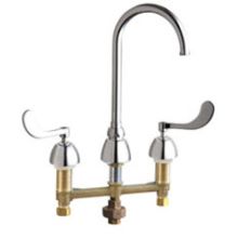 Commercial Grade High Arch Kitchen Faucet with Wrist Blade Handles - 8" Faucet Centers (Eco-Friendly Flow Rate)