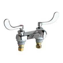 Centerset Bathroom Faucet with 4" Faucet Centers and Wrist Blade Handles