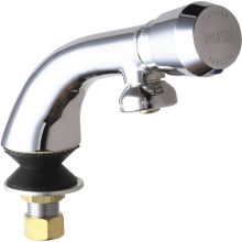 Single Supply Hot / Cold Water Basin Faucet with Self Closing Button Handle - Single Hole Installation
