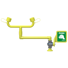 Deck Mount Emergency Right Hand Eye and Face Wash with Push Handle