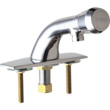ECAST Deck Mounted 4" Centers Lavatory Metering Faucet with 4-1/8" Integral Spout and Metering Handle