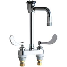Deck Mounted Laboratory Faucet with Wrist Blade Handles and Atmospheric Vacuum Breaker