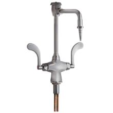 Single Hole Lab Faucet with Wrist Blade Handles and High Arch Vacuum Breaker Spout