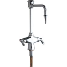 Single Hole Lab Faucet with Lever Handles and High Arch Vacuum Breaker Spout
