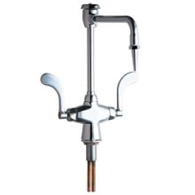 Single Hole Lab Faucet with Wrist Blade Handles and High Arch Vacuum Breaker Spout