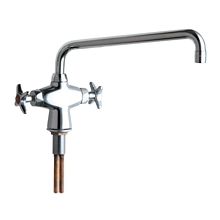 Deck Mounted Utility / Service Faucet with Cross Handles - Commercial Grade