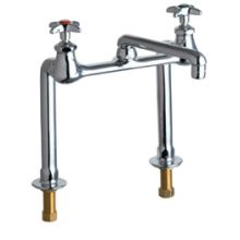Deck Mounted Utility / Service Faucet with Cross Handles - Commercial Grade