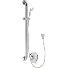 2.5 GPM Hand Shower Package with Lever Handle, Hose, and Grab Bar