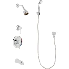 Tub and Shower Trim Package with Multi Function Shower Head and Handshower