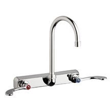 Commercial Grade Centerset Laundry / Service Faucet with Wrist Blade Handles - 8" Faucet Centers