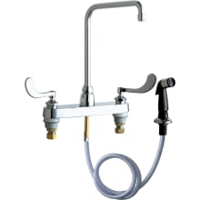 1.5 (GPM) Deck Mounted Utility Faucet with Two Handles and Sidespray