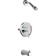 Pressure Balanced Tub and Shower Combo with Integrated Diverter