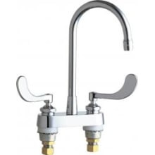 Commercial Grade High Arch Kitchen Faucet with Wrist Blade Handles - 4" Faucet Centers