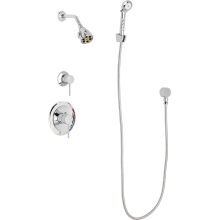 2.5 GPM Shower Package with Lever Handles, Single Function Shower Head, 1.5 GPM Hand Shower and Hose