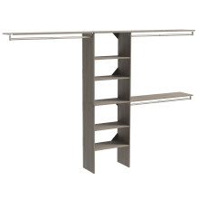 SuiteSymphony 7 to 10 Foot Wide Closet System Kit with 7 Shelves