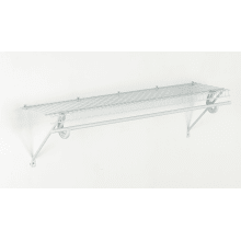 SuperSlide 48 Inch Wide Wire Shelf with Hanging Rod and 2 Brackets