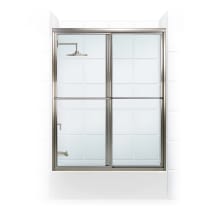 Newport Series 48" x 58" Framed Sliding Tub Door with Towel Bar with Clear Glass