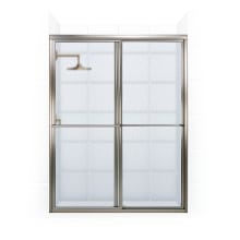 Newport Series 42" x 70" Framed Sliding Shower Door with Towel Bar with Obscure Glass
