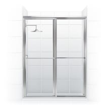 Newport Series 44" x 70" Framed Sliding Shower Door with Towel Bar and Clear Glass