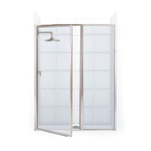 Legend Series 43" x 66" Framed Hinge Swing Shower Door with Inline Panel with Obscure Glass