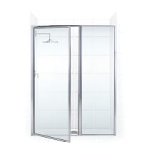 Legend Series 47" x 69" Framed Hinge Swing Shower Door with Inline Panel with Clear Glass