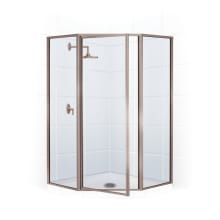 Legend Series 54" x 70" Framed Neo-Angle Swing Shower Door and Obscure Glass