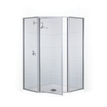 Legend Series 58" x 70" Framed Neo-Angle Swing Shower Door and Obscure Glass