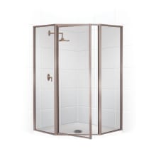Legend Series 58" x 70" Framed Neo-Angle Swing Shower Door and Clear Glass