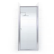 Paragon Series 23" x 65" Framed Continuous Hinge Shower Door with Clear Glass