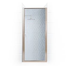Paragon Series 23" x 69" Framed Continuous Hinge Shower Door with Obscure Glass