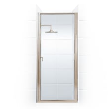 Paragon Series 23" x 69" Framed Continuous Hinge Shower Door with Clear Glass