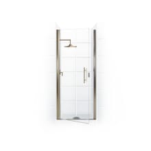 Paragon Series 30" x 65" Semi-Frameless Continuous Hinge Shower Door and Clear Glass with Ladder Pull Handle