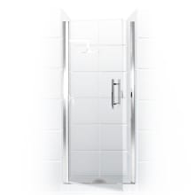 Paragon Series 34" x 74" Semi-Frameless Continuous Hinge Shower Door and Clear Glass with Ladder Pull Handle